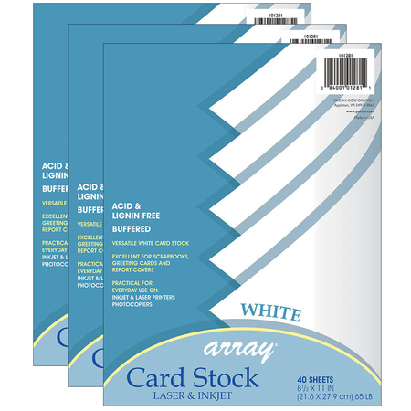 Pacon Card Stock, White, 8.5 x 11, PK120 P101281